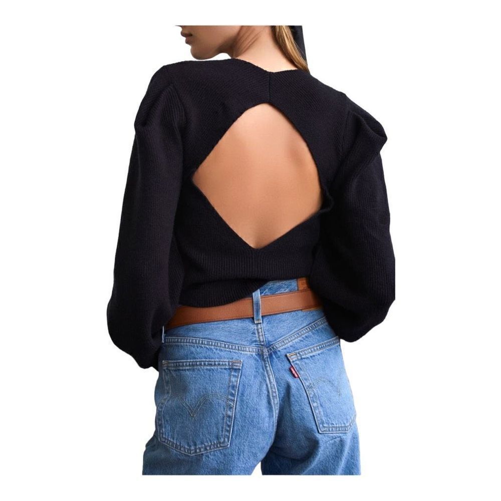 Free People Saffron Open Back Sweater size L NWT - Picture 3 of 8